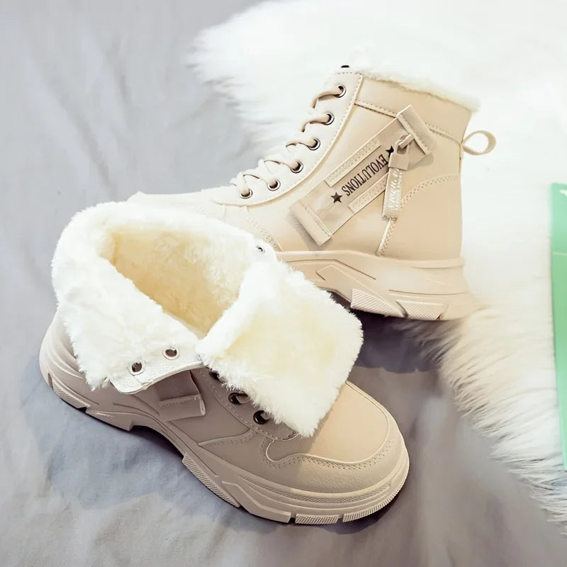 Margot™ | Stivali invernali con lacci e foderati in peluche
