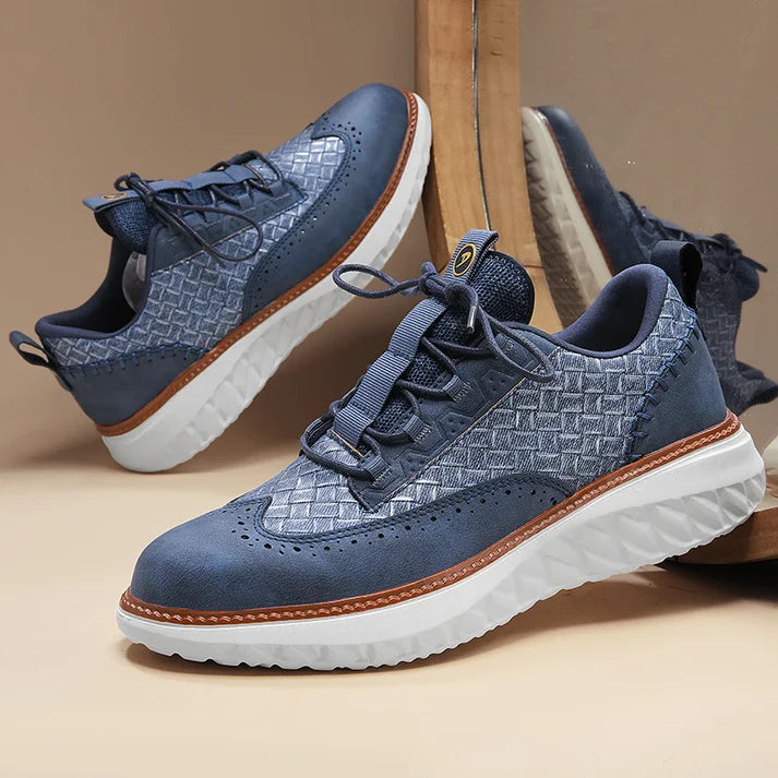 Vittorio — Sneaker Oxford in Pelle Intrecciata