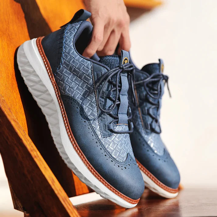 Vittorio — Sneaker Oxford in Pelle Intrecciata