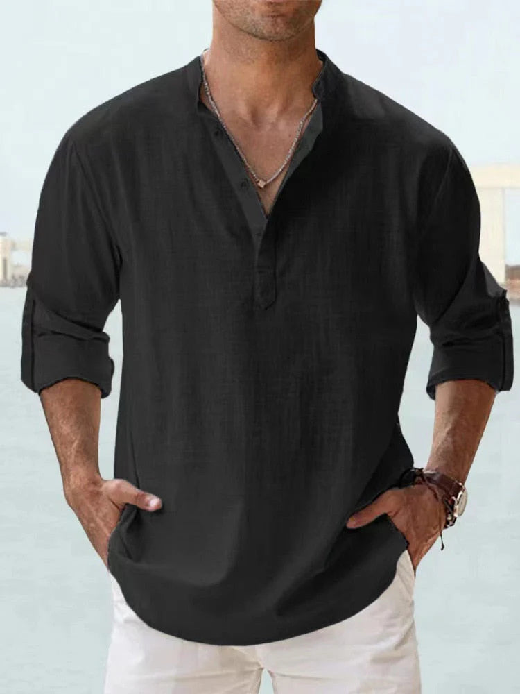Lino — Camicia Estiva col Coreana