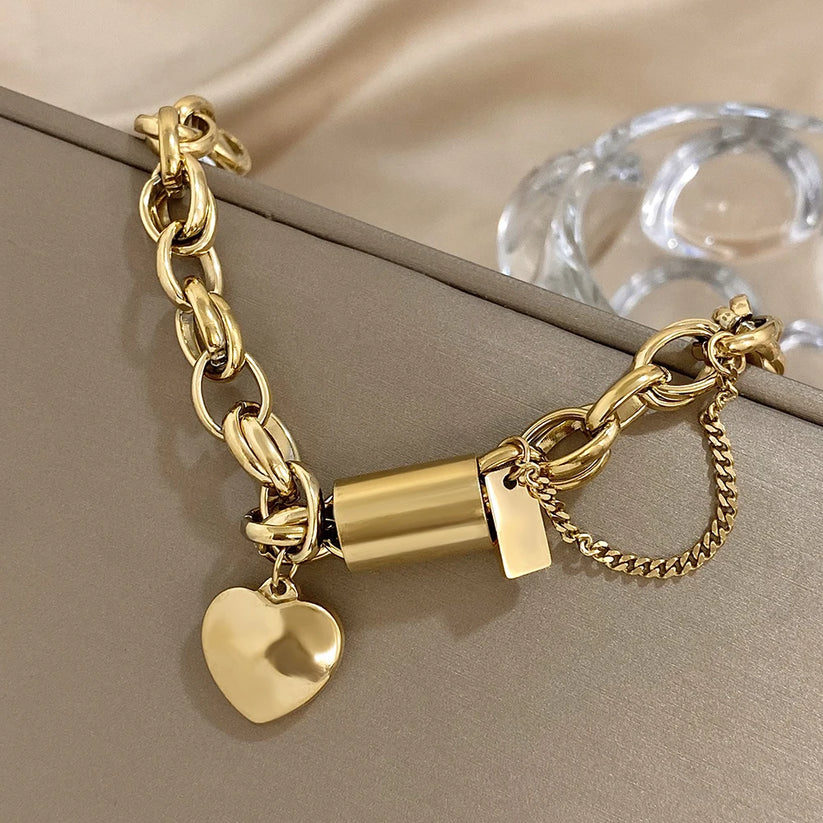 Bracciale Charm Cuore D'Oro
