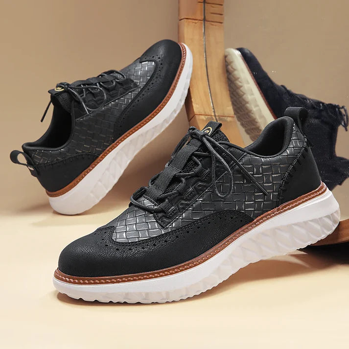 Vittorio — Sneaker Oxford in Pelle Intrecciata