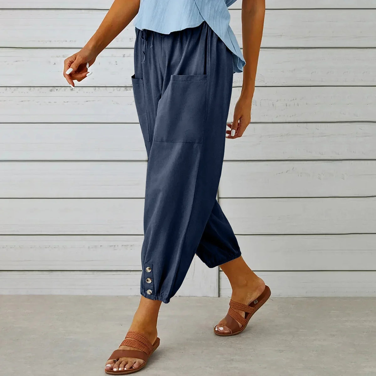 Pantaloni in Lino Capri