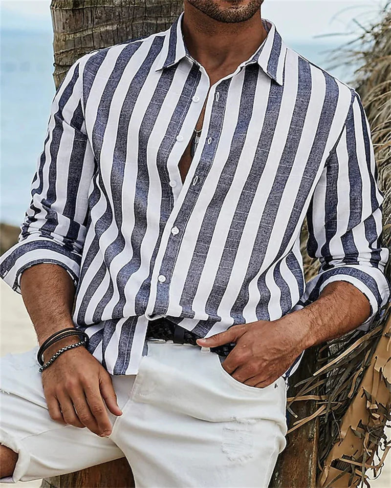 Camicia a Righe Estiva – Vestibilità Rilassata