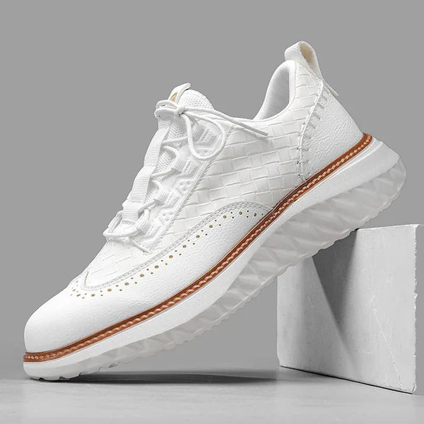 Vittorio — Sneaker Oxford in Pelle Intrecciata