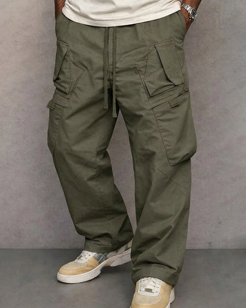 Pantaloni cargo a gamba dritta