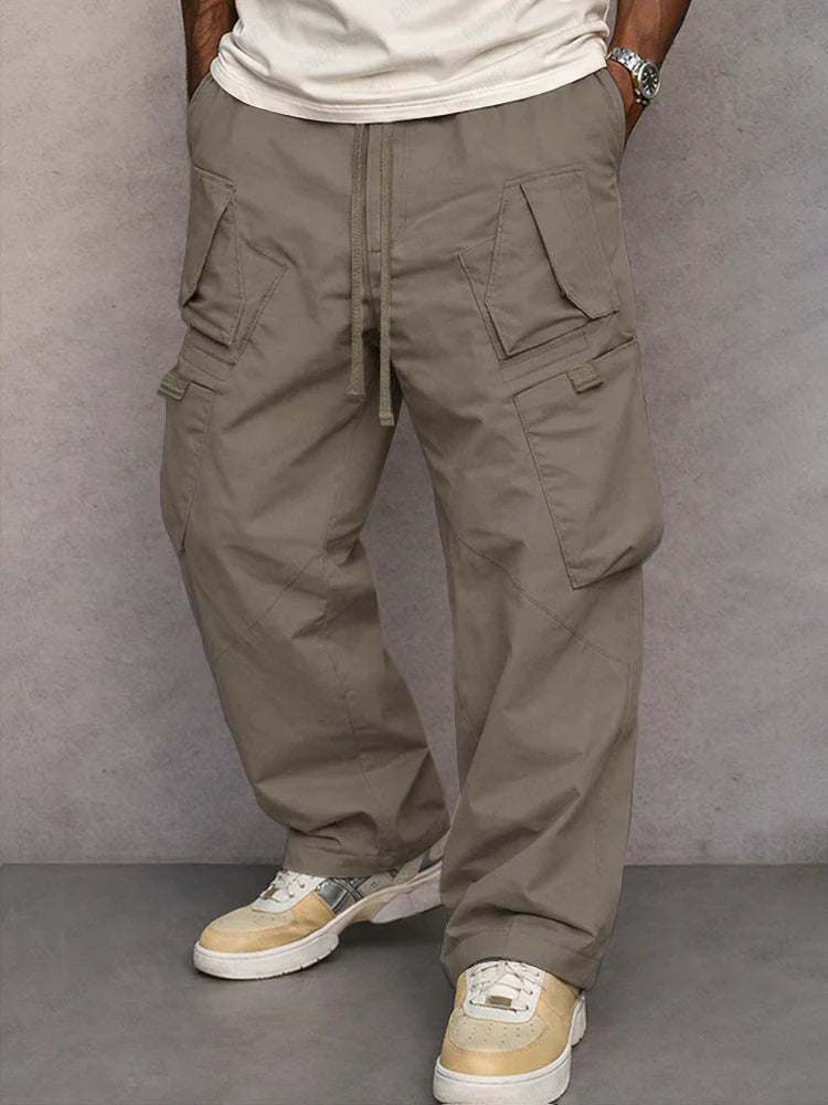 Pantaloni cargo a gamba dritta
