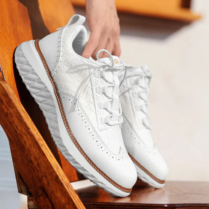 Vittorio — Sneaker Oxford in Pelle Intrecciata