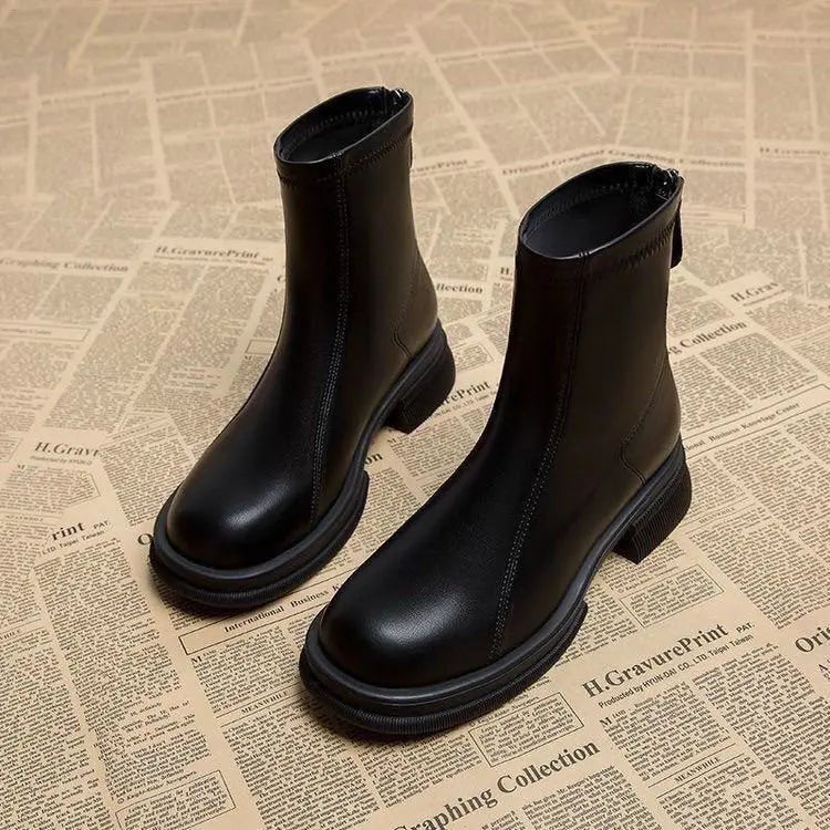 Isadora™ | Stivaletti con tacco a blocco e zip sul retro