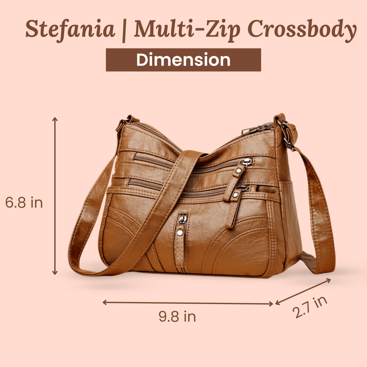 Borsa a tracolla Multi-Zip di Giulia
