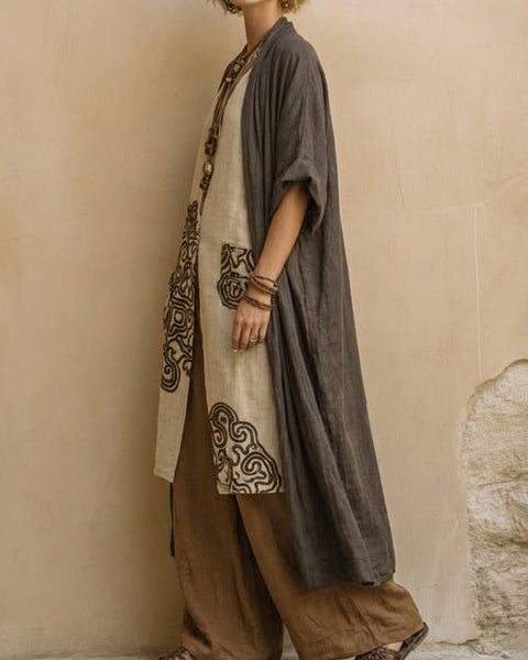 Valentina | Completo Bohemien Lungo Ricamato
