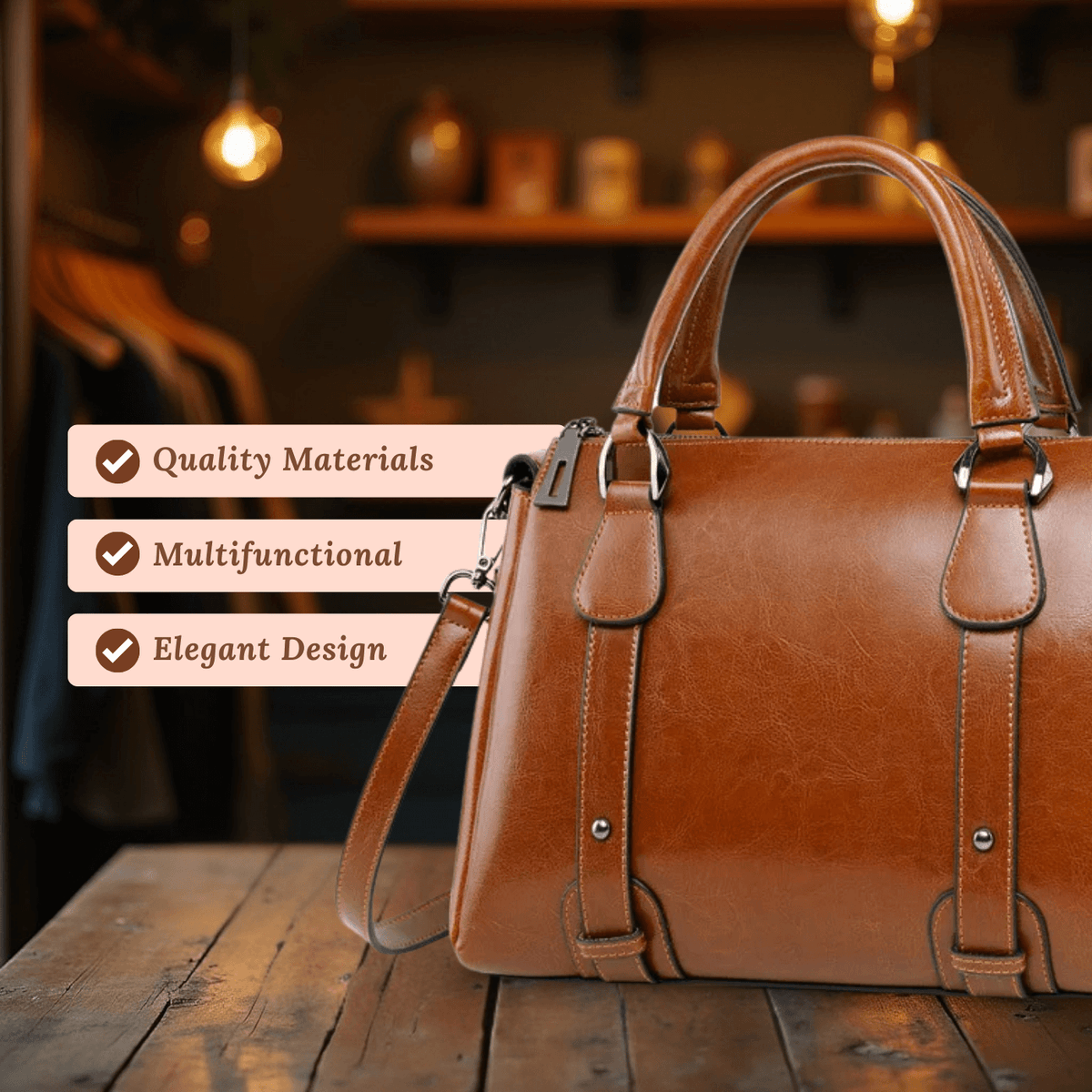 Borsa a Spalla Valeria Top-Zip