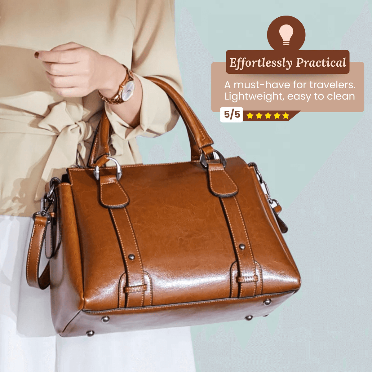 Borsa a Spalla Valeria Top-Zip