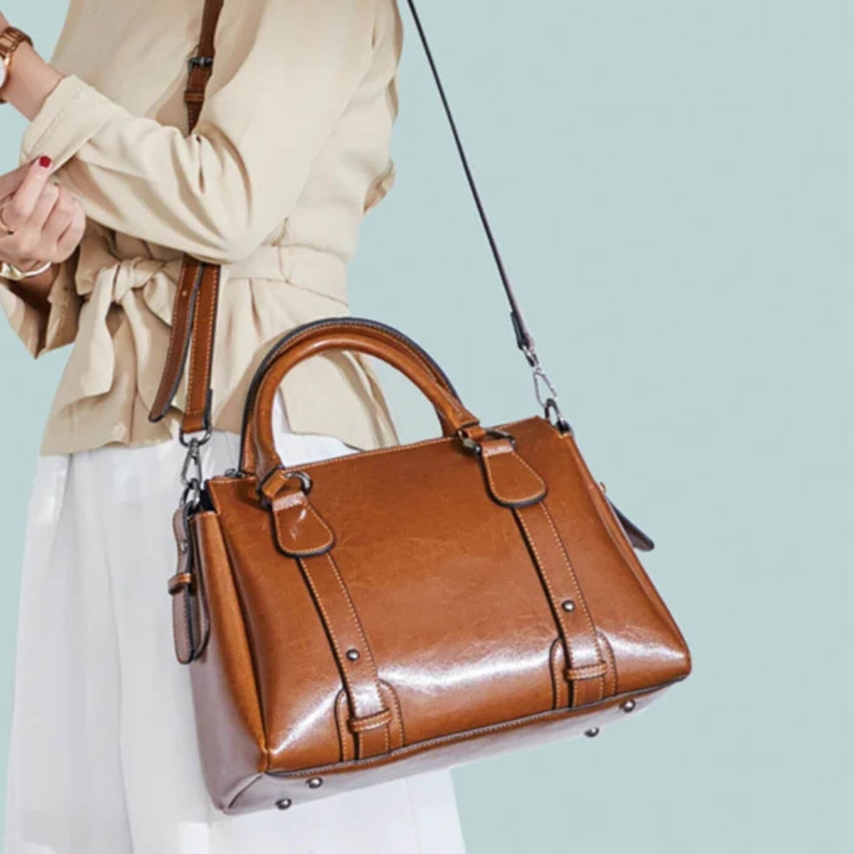 Borsa a Spalla Valeria Top-Zip
