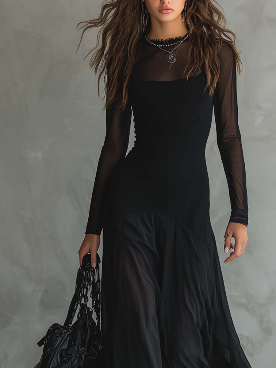 Diane | Abito Maxi in Tulle a Vestibilità Larga