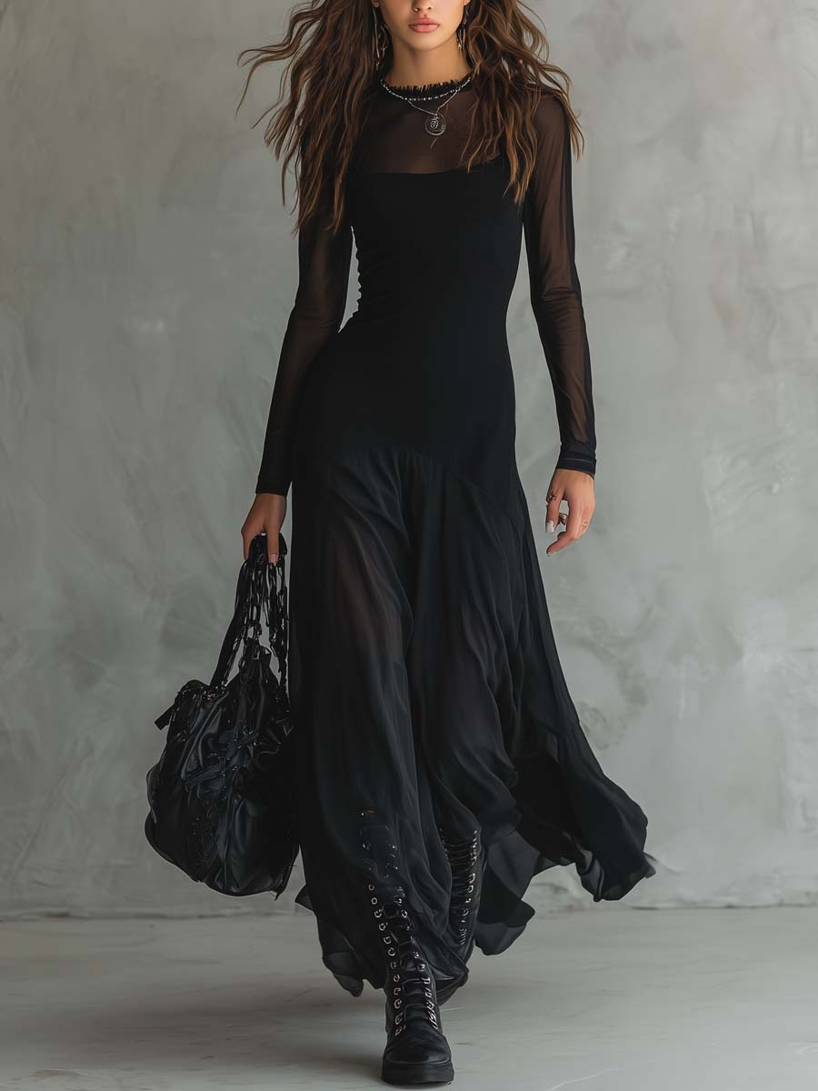 Diane | Abito Maxi in Tulle a Vestibilità Larga