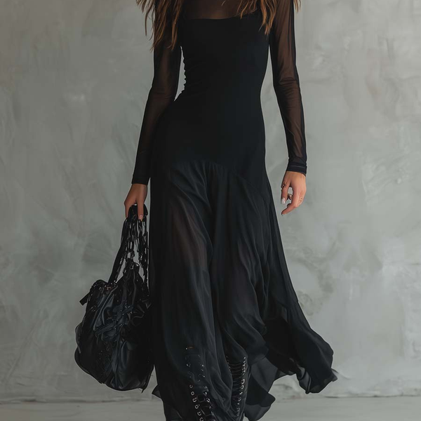 Diane | Abito Maxi in Tulle a Vestibilità Larga