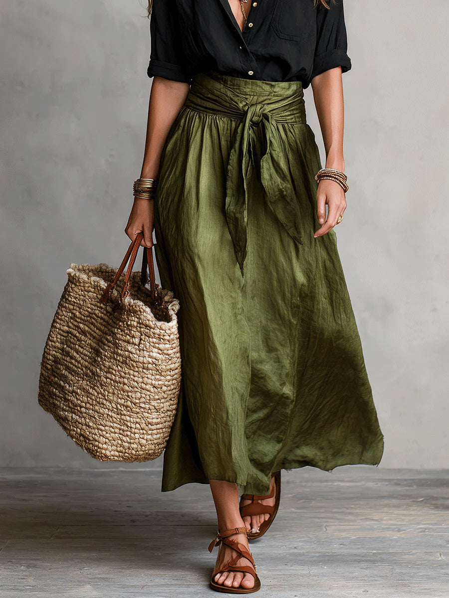 Martina | Abito Maxi Elegante e Fluido a Spalla Unica