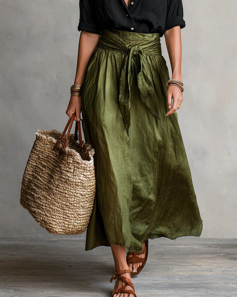 Martina | Abito Maxi Elegante e Fluido a Spalla Unica