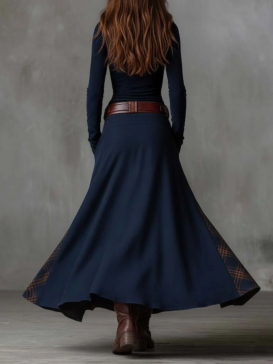 HELENA IVY | ABITO MAXI IN SUEDE PER LA NOTTE INVERNALE CON CINTURA