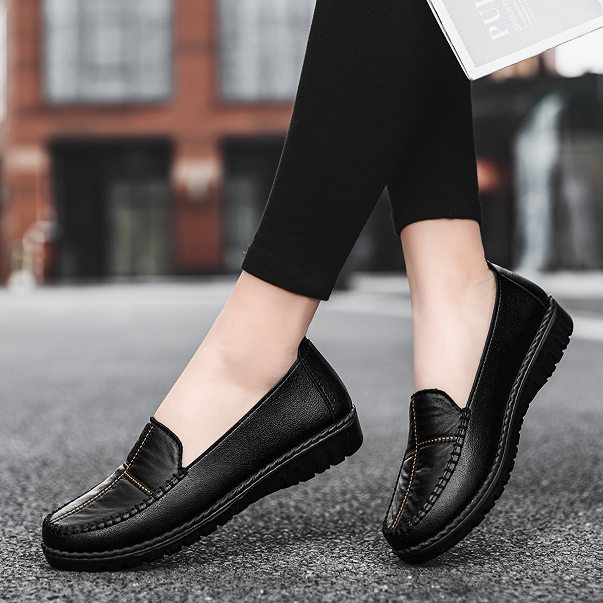 Edith™ | Mocassini Confortevoli Cuciti