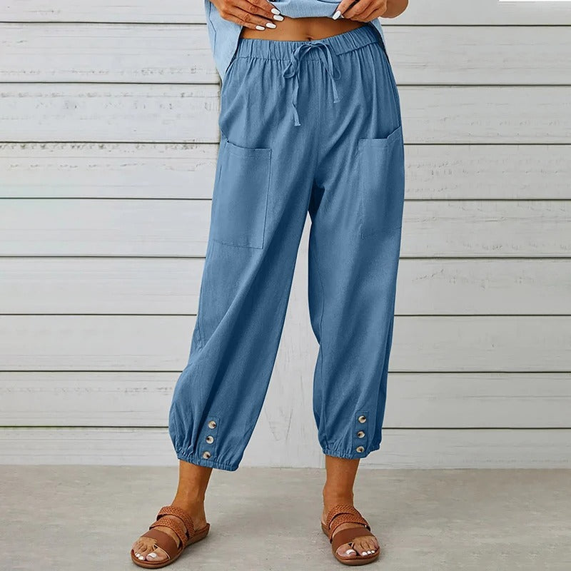 Pantaloni in Lino Capri