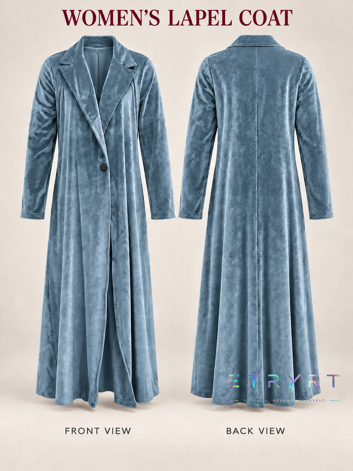 Sofia | Cappotto largo in velluto aperto