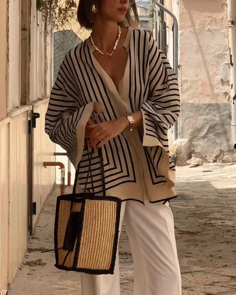 Camicia casual a righe