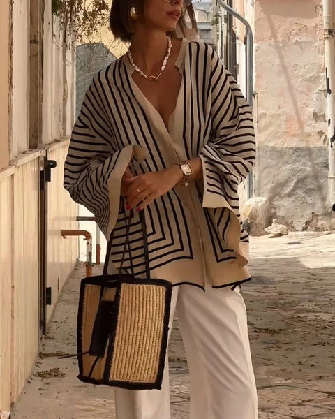 Camicia casual a righe