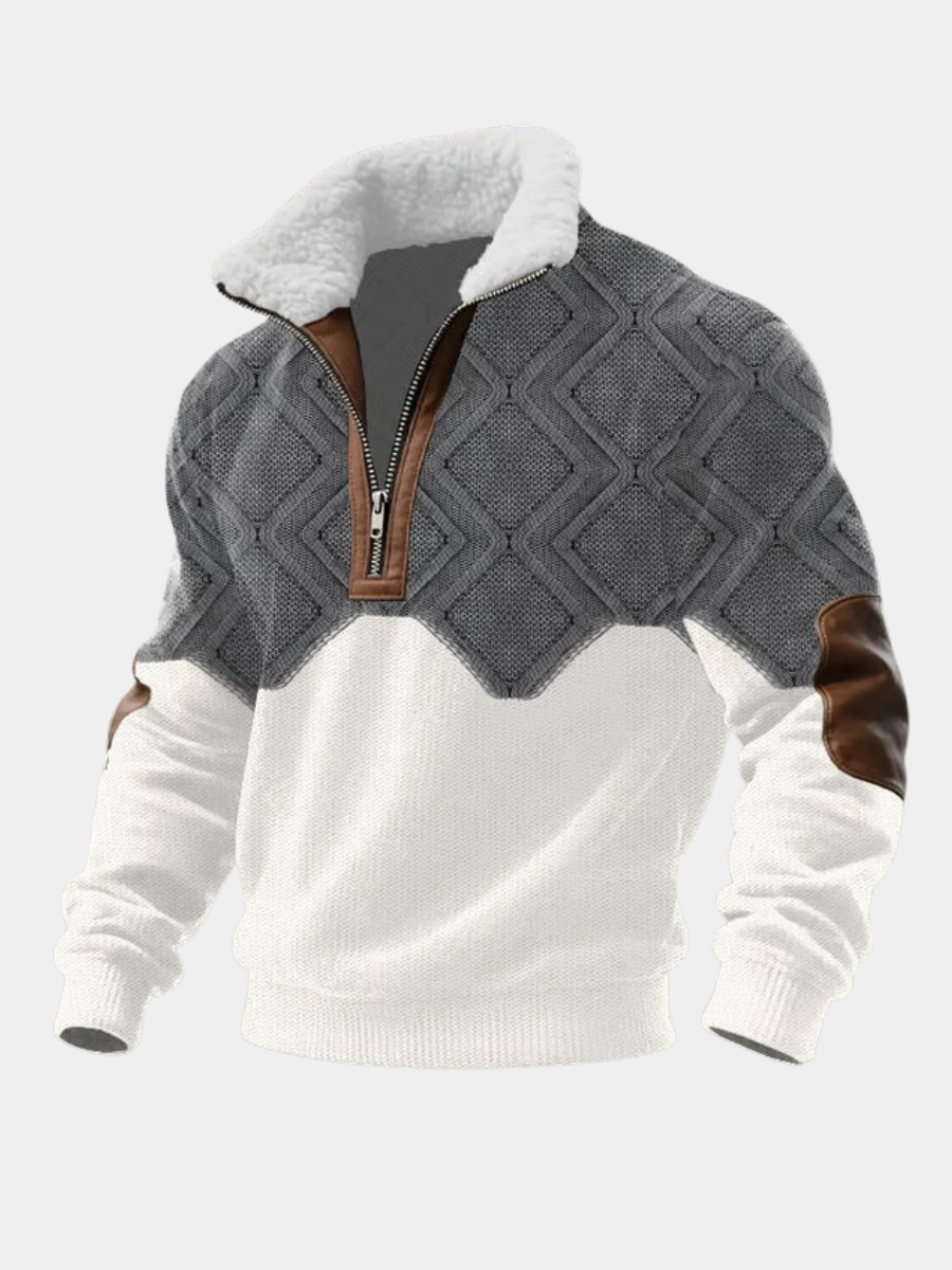 PULLOVER IN FLEECE CON COLLO ALTO