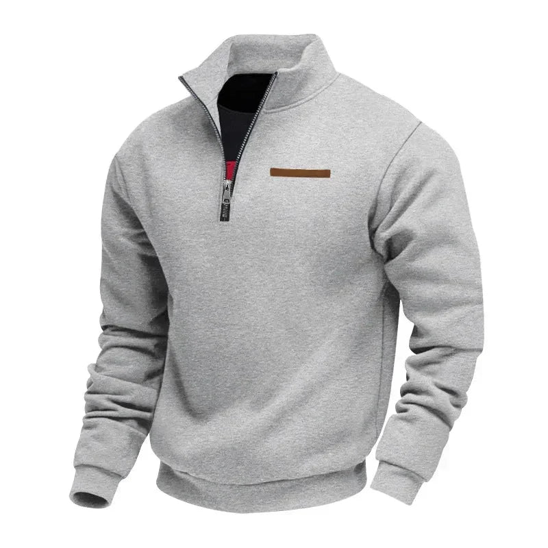 Pullover Nathaniel a Mezzo Zip