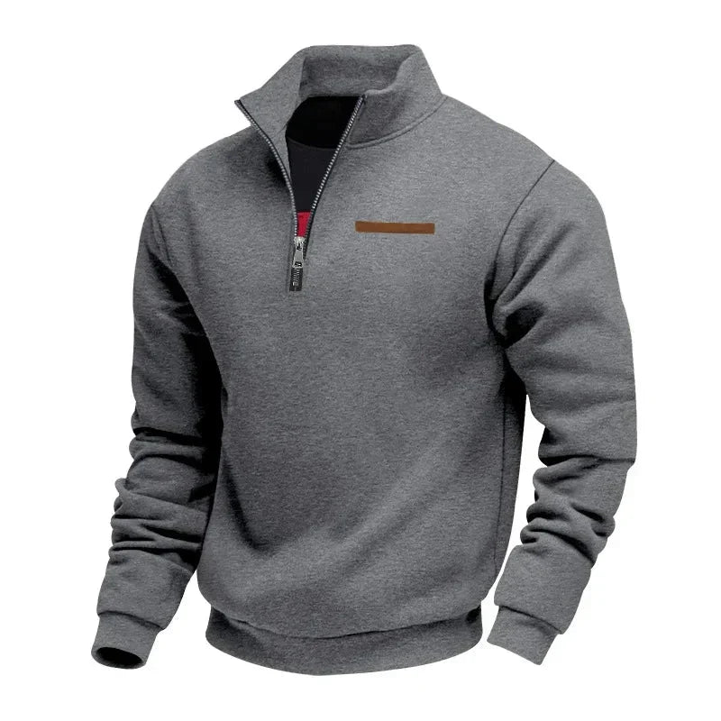 Pullover Nathaniel a Mezzo Zip