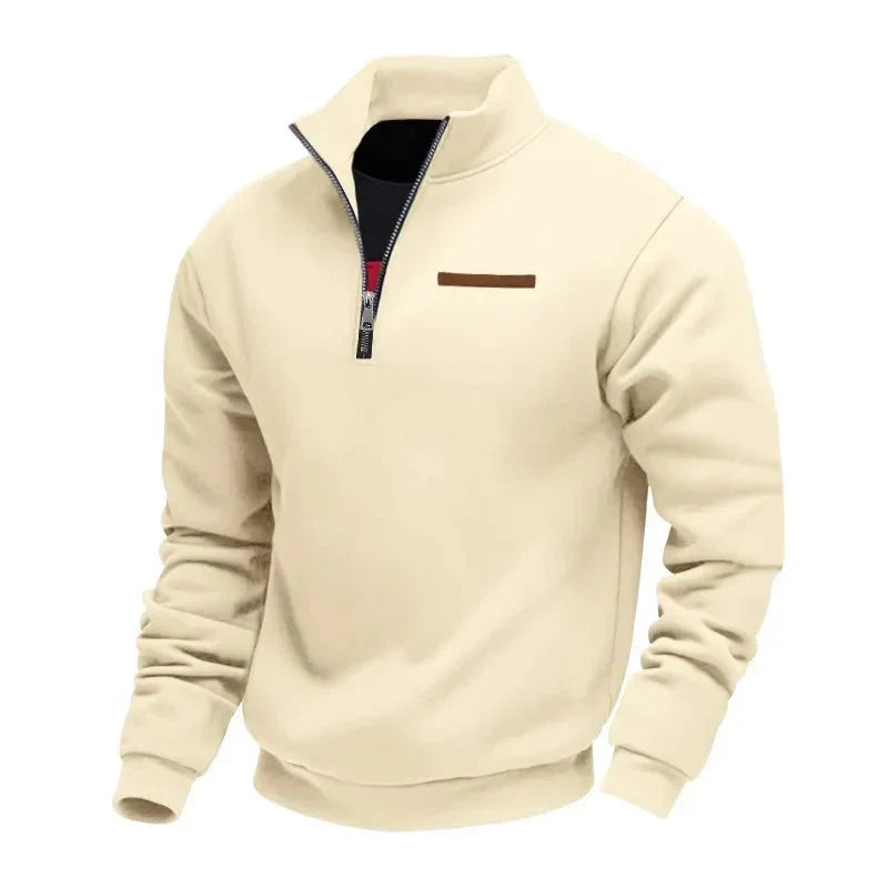 Pullover Nathaniel a Mezzo Zip