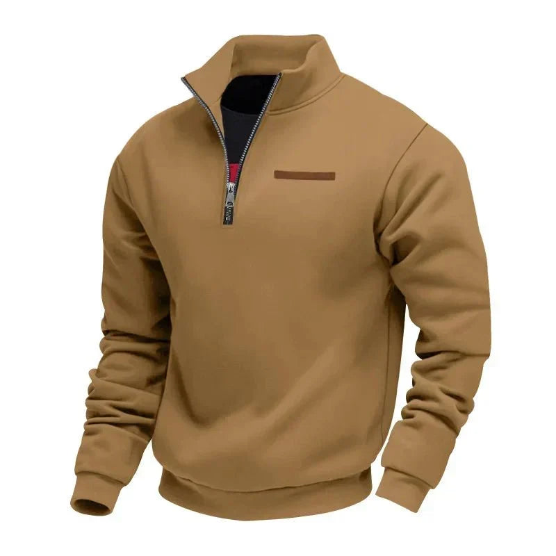 Pullover Nathaniel a Mezzo Zip