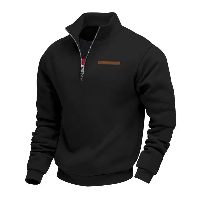 Pullover Nathaniel a Mezzo Zip
