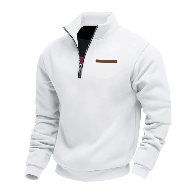 Pullover Nathaniel a Mezzo Zip