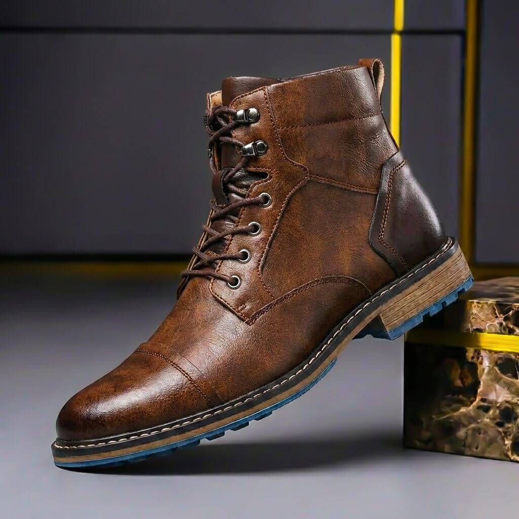 Stivali in Pelle Bicolore Jake