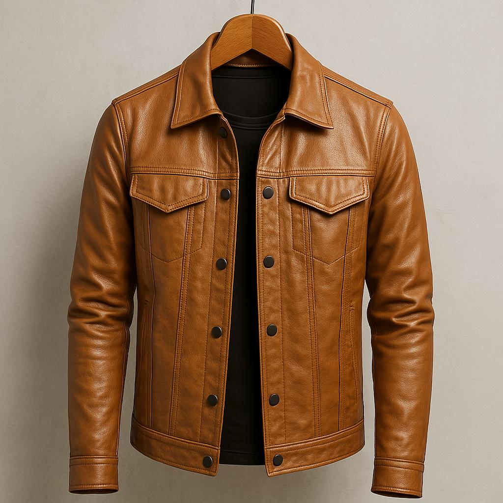 Giacca leggera in pelle