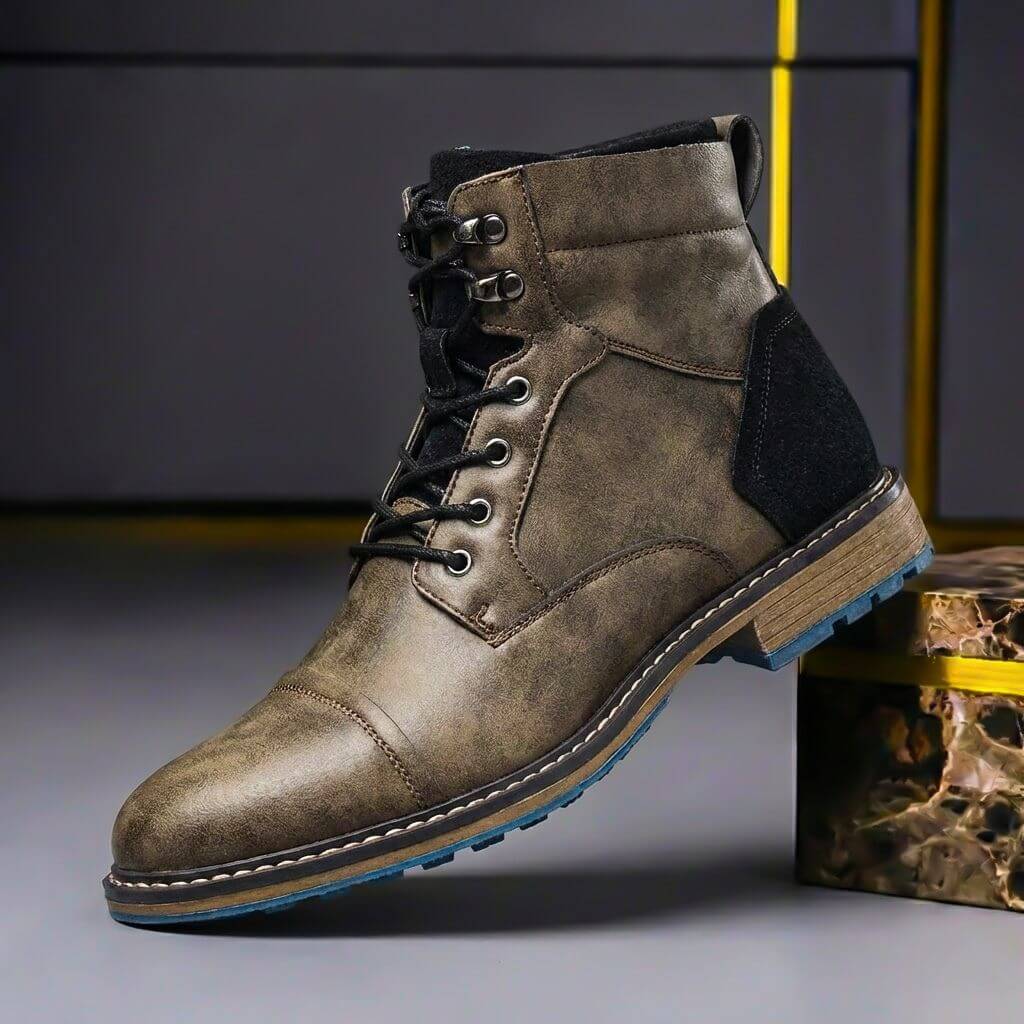 Stivali in Pelle Bicolore Jake