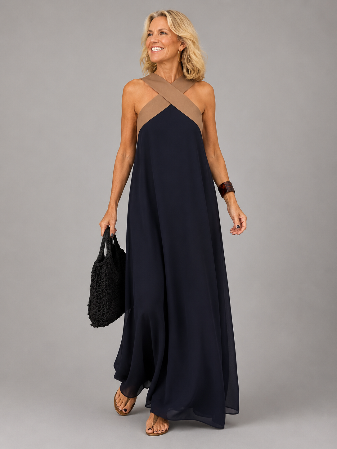 Antonietta | Abito Maxi Eleganza Incrociata