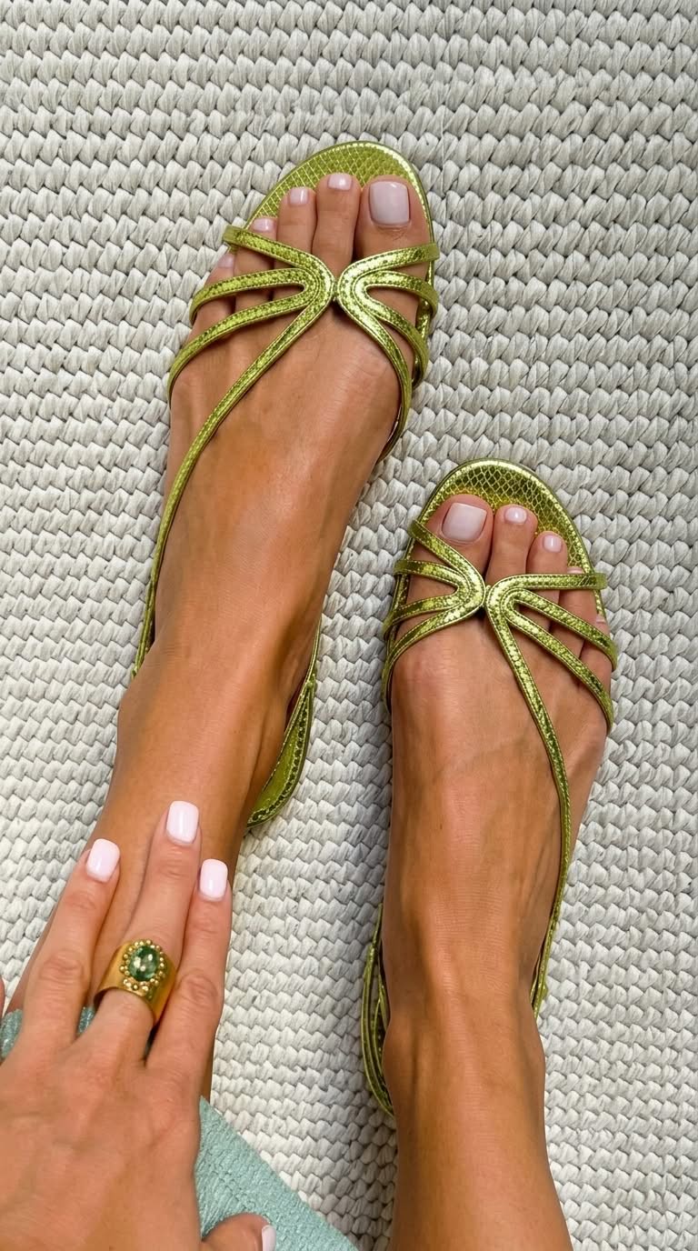 Sandali metallizzati con cinturini