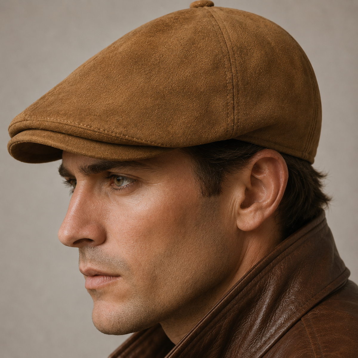 Cappello da Guida in Pelle Scamosciata Felix