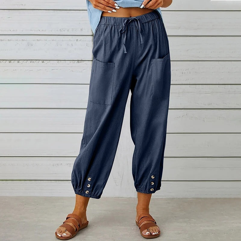 Pantaloni in Lino Capri