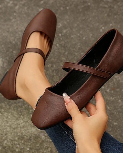 Rosamund™ | Ballerine Mary Jane con Punta Quadrata