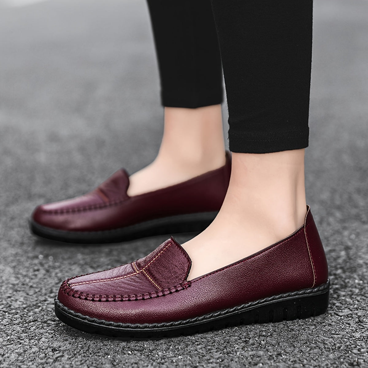 Edith™ | Mocassini Confortevoli Cuciti
