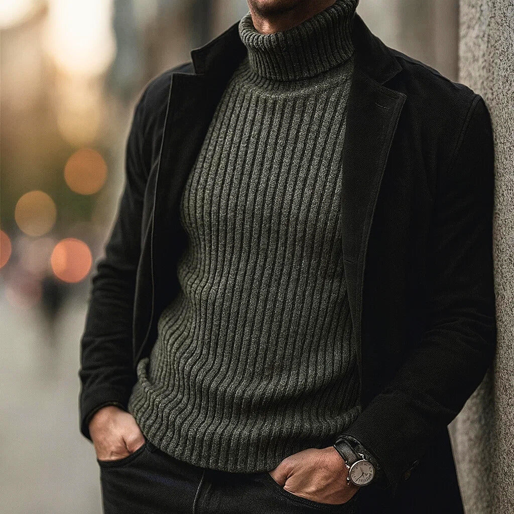Maglione a Collo Alto in Lana Briar