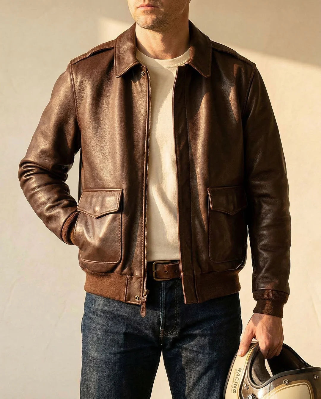 Leonardo — Giacca in Pelle Aviator