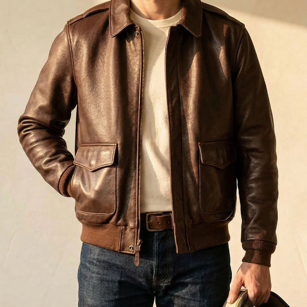 Leonardo — Giacca in Pelle Aviator