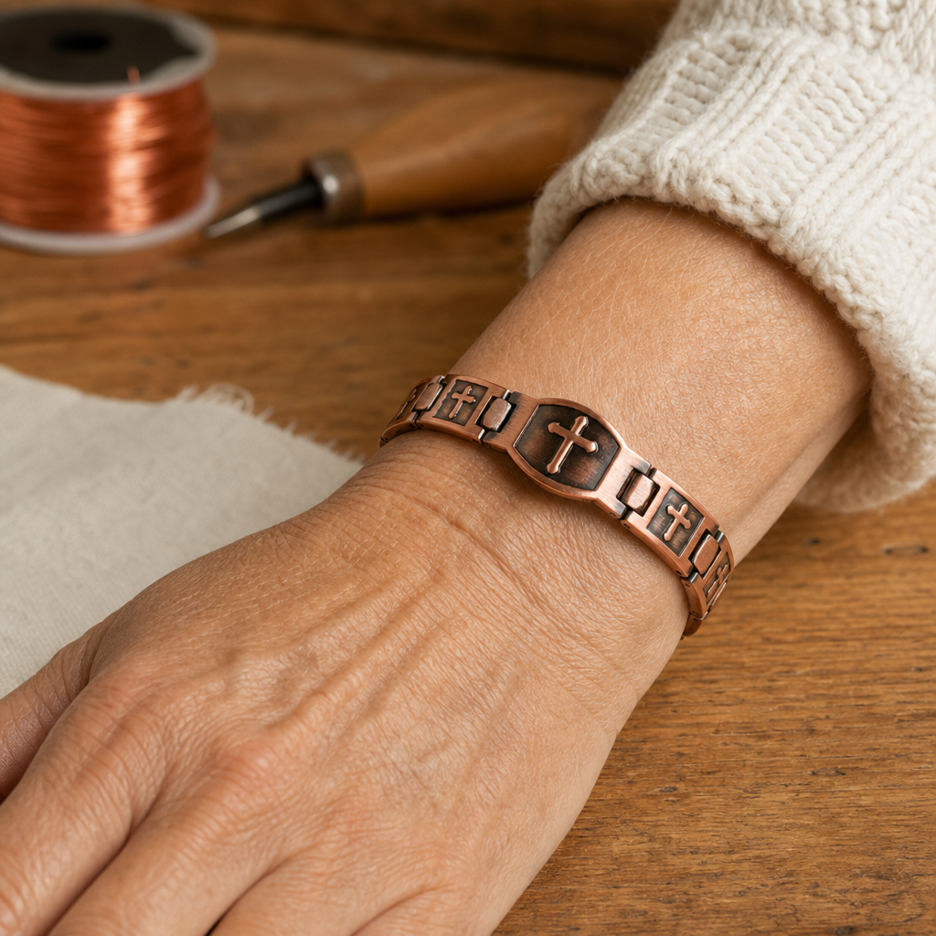 Bracciale in Rame Incrociato