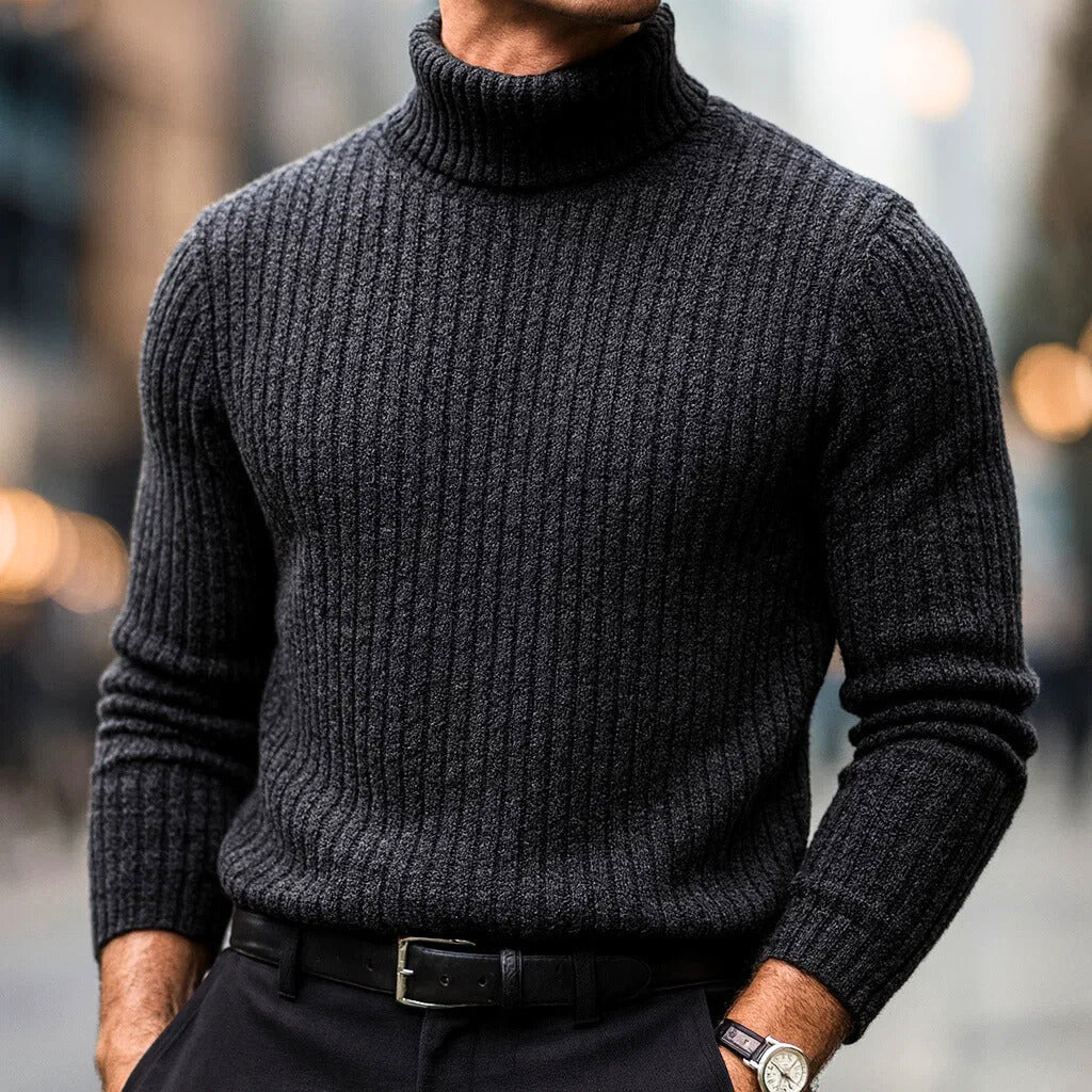 Maglione a Collo Alto in Lana Briar